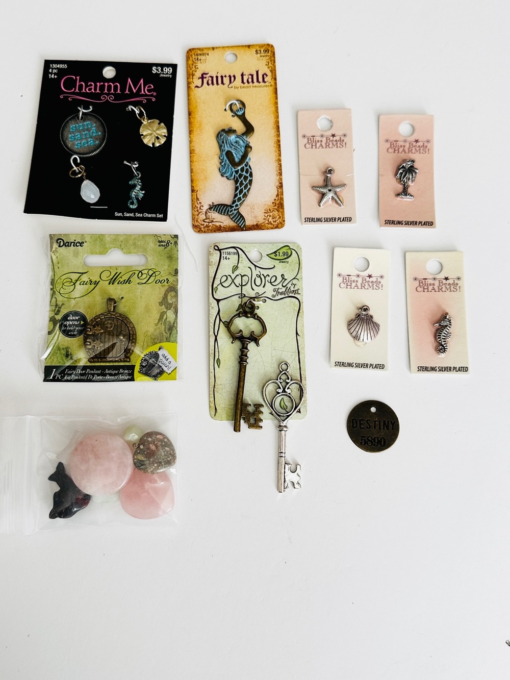 Lot #17 Charm Me Mixed Media Home Art Kit — Silver and Pink Accents